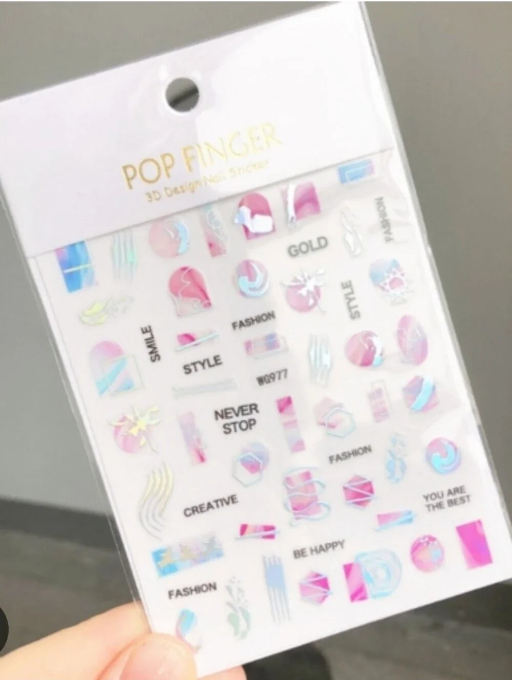 Trendy Self Adhesive Nails Art Transfer Sticker